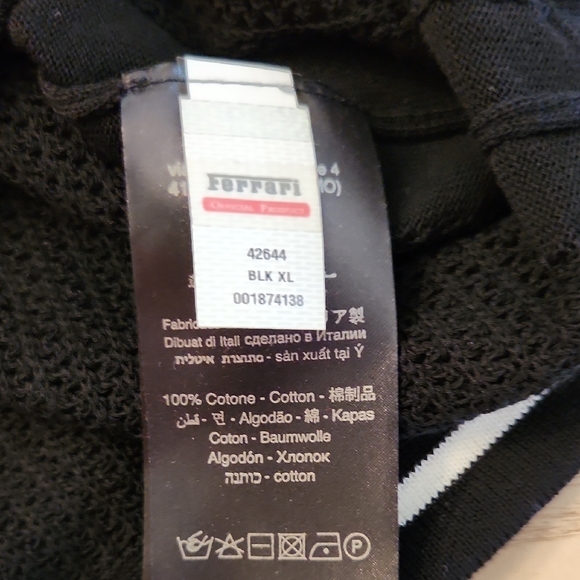 Scuderia Ferrari Black and White Zip-Up Sweater Women's XL NWT - Picture 4 of 8